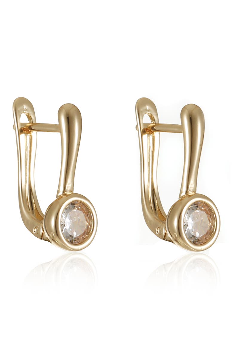 Cubic Zirconia Drop Earrings, Alternate, color, GOLD