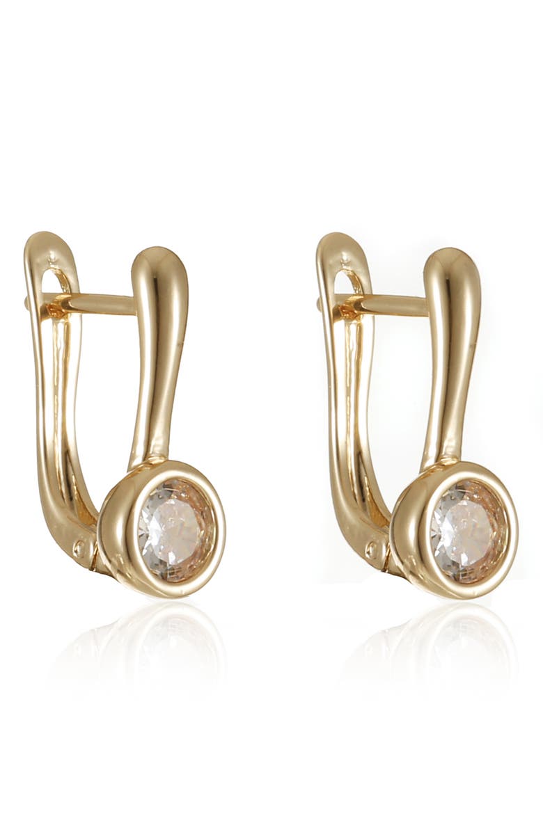 Ettika Cubic Zirconia Drop Earrings, Alternate, color, Gold