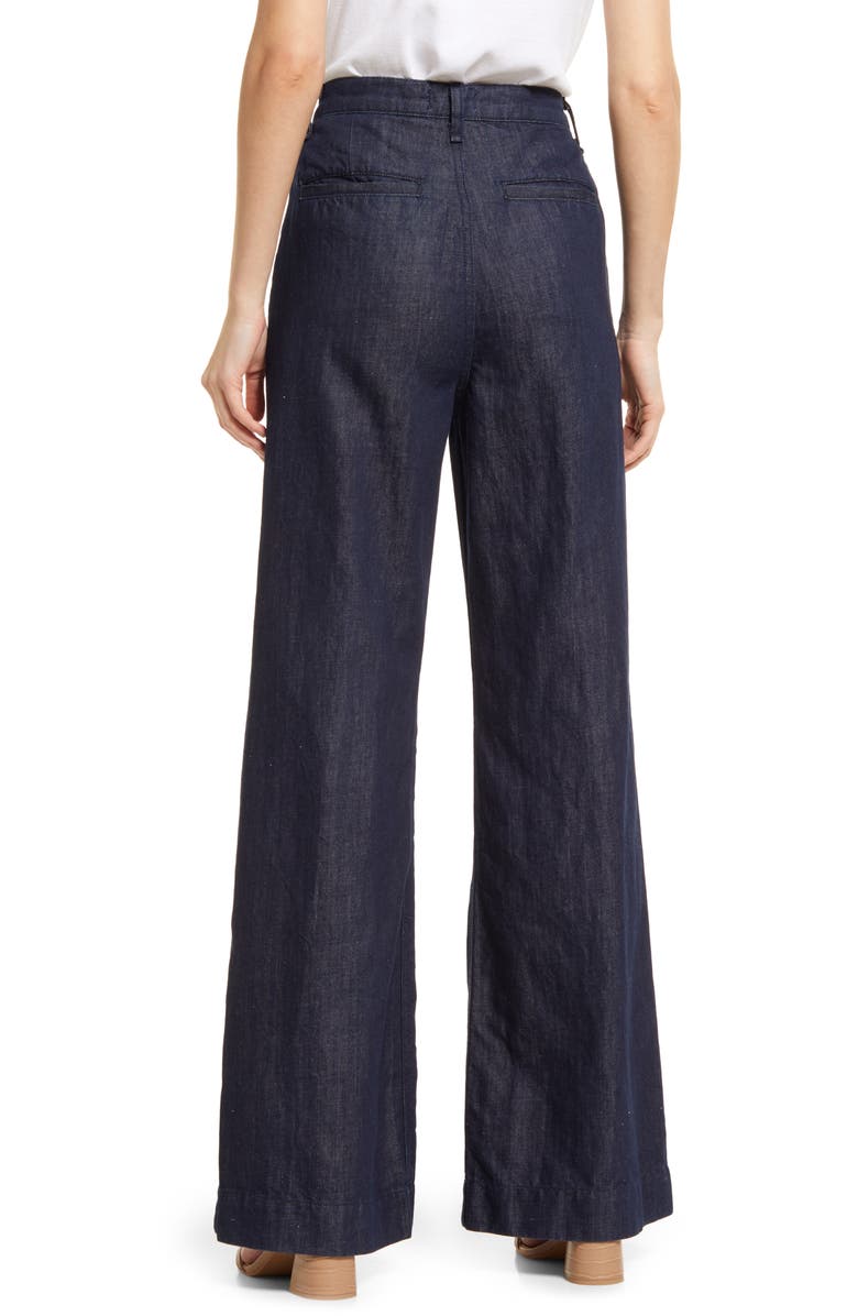 ASKK NY High Waist Cotton & Linen Trouser Jeans, Alternate, color, 