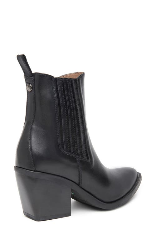 Nerogiardini Texan Leather Western Chelsea Booties In Black