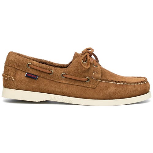 Sebago Docksides Portland Flesh Out Camel Suede In Brown