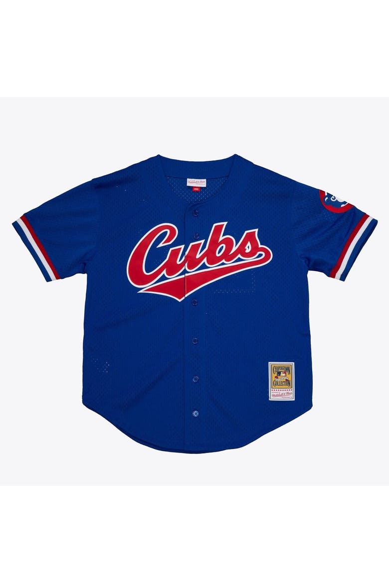 Men's Mitchell & Ness Greg Maddux Royal Chicago Cubs Authentic Batting Practice Jersey, Main, color, Royal