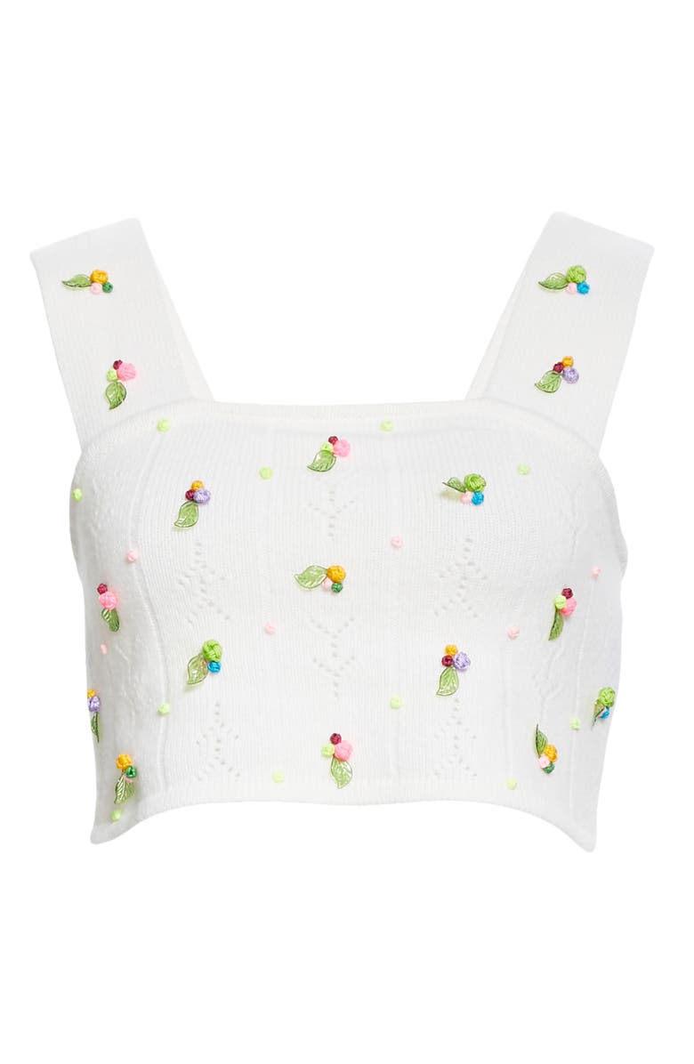 YanYan Rosie Knit Lambswool Crop Top, Alternate, color, 