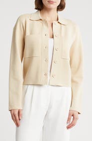 Love By Design Kogan Collared Crop Sweater Jacket