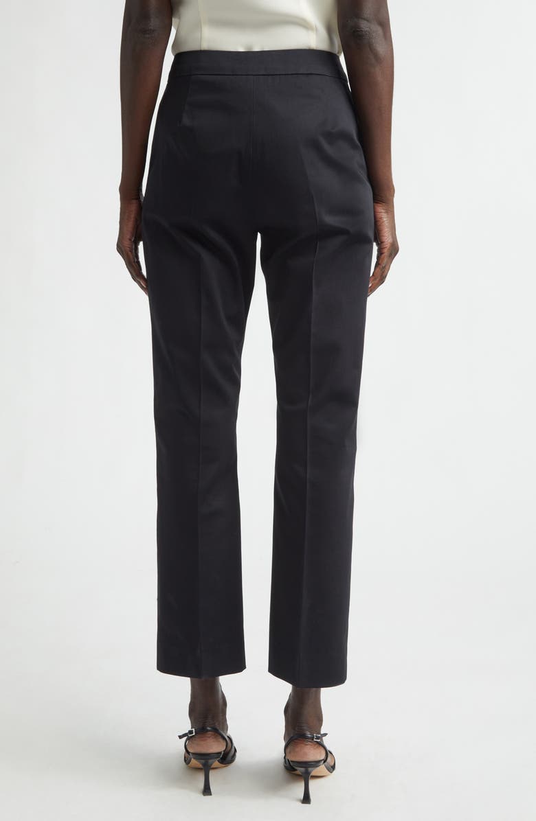 Max Mara Okra Crop Straight Leg Pants, Alternate, color, Black