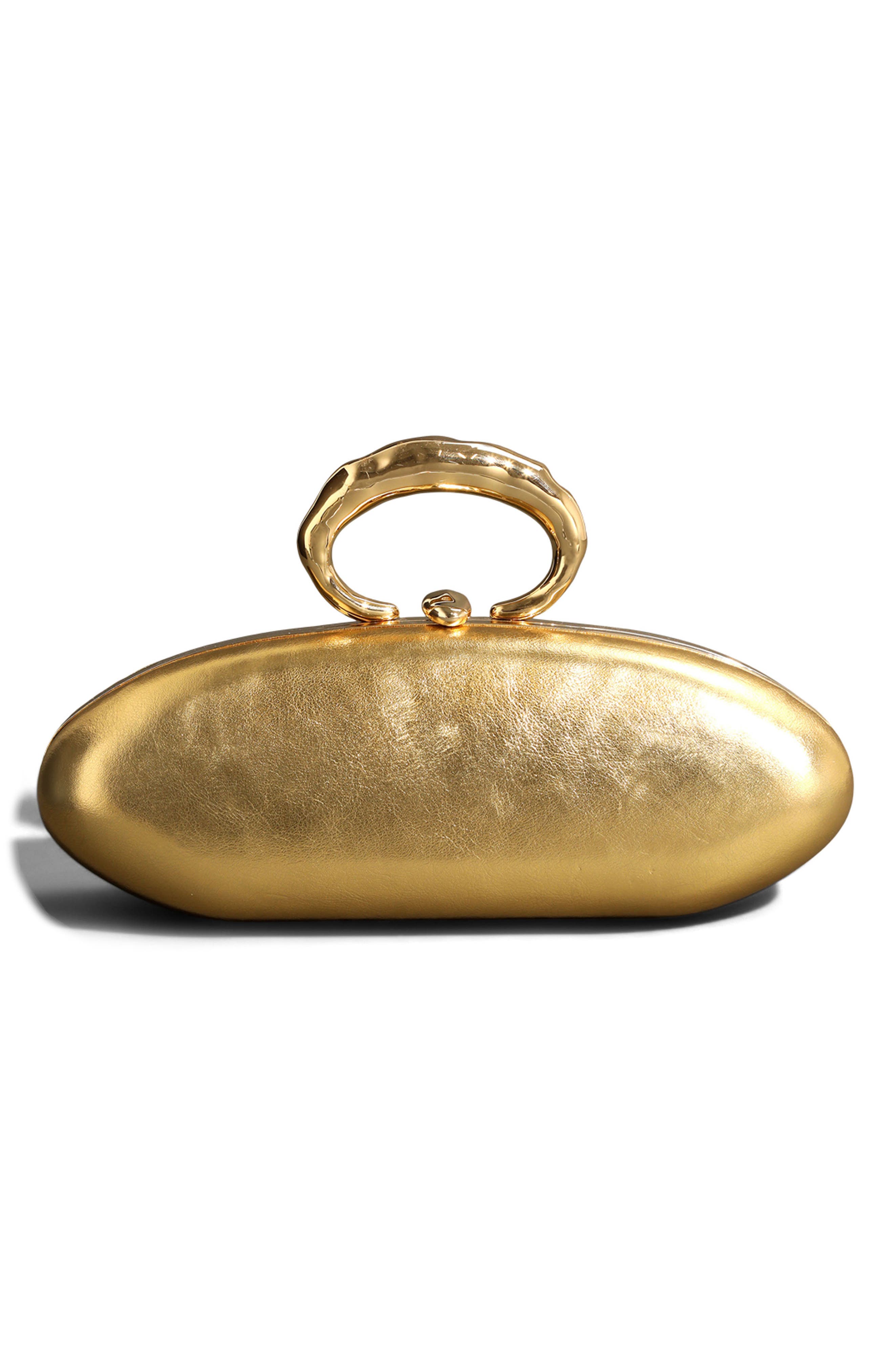 Alexis Bittar Molten Bullet Leather Minaudière, Alternate, color, 