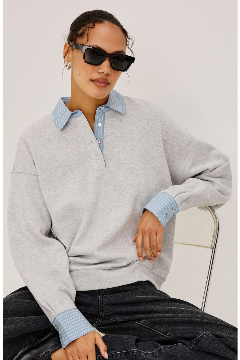 Zavier Cotton Sweatshirt, Alternate, color, HEATHER GREY