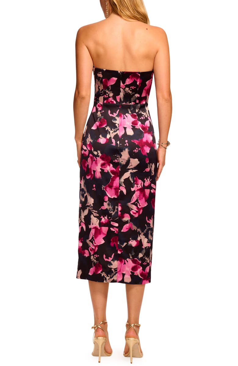 Ramy Brook Dory Floral Print Strapless Midi Dress, Alternate, color, Multi Wild Floral