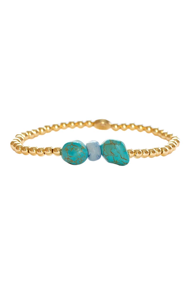 Gemma Turquoise Bead Bracelet, Main, color, TURQUOISE MULTI