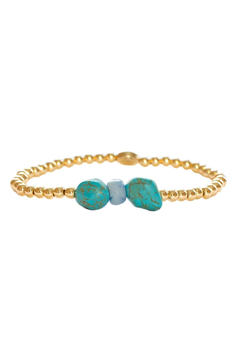 MARLYN SCHIFF Gemma Turquoise Bead Bracelet, Main, color, Turquoise Multi