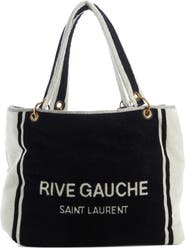 Saint Laurent Rive Gauche Noe Terrycloth Towel Tote