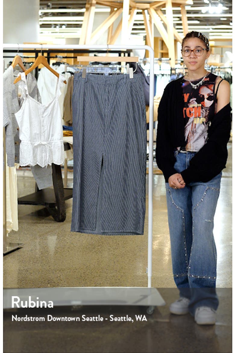 Blink Pinstripe Twill Maxi Skirt video