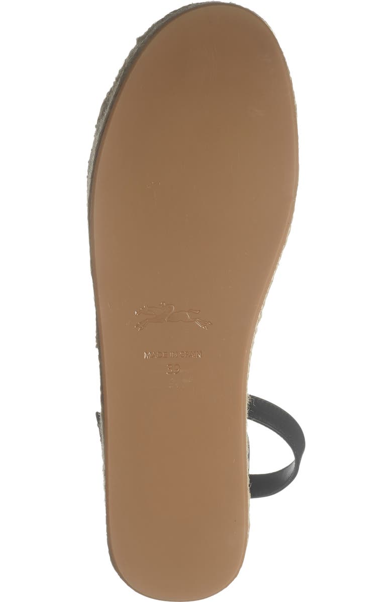 Longchamp Platform Espadrille Sandal, Alternate, color, Black