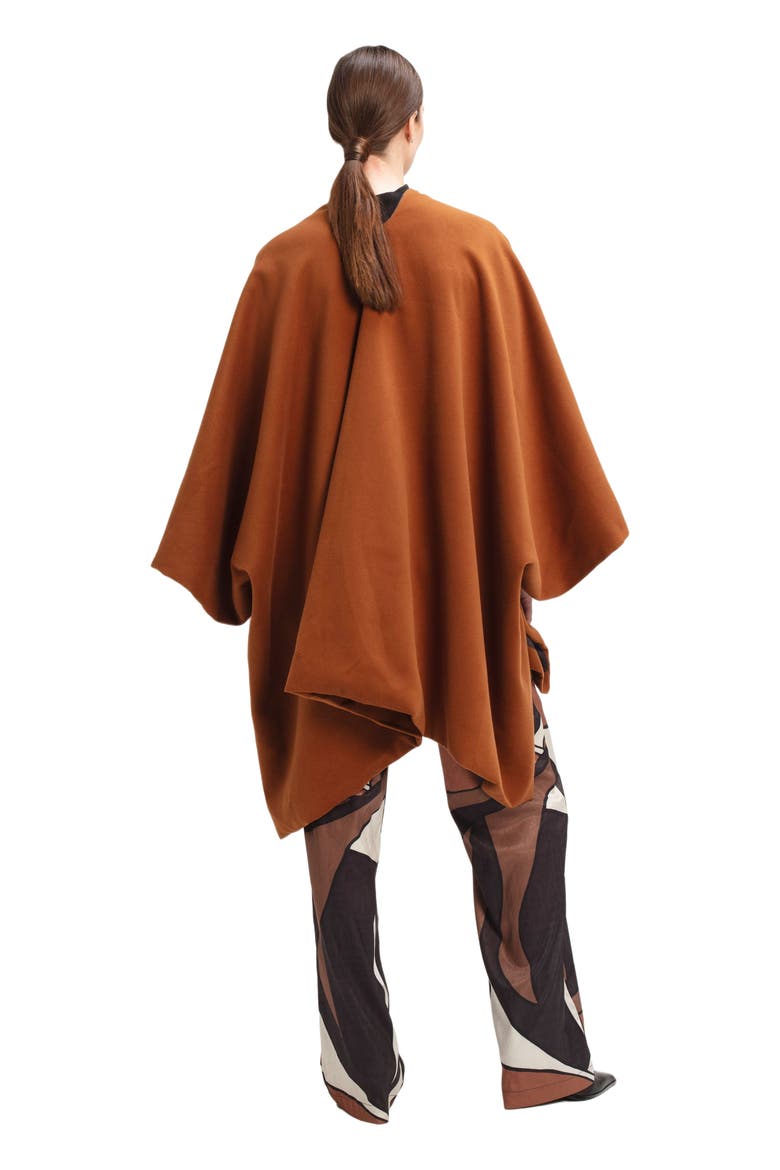 Amy Reversible Poncho, Alternate, color, Chiado Rust
