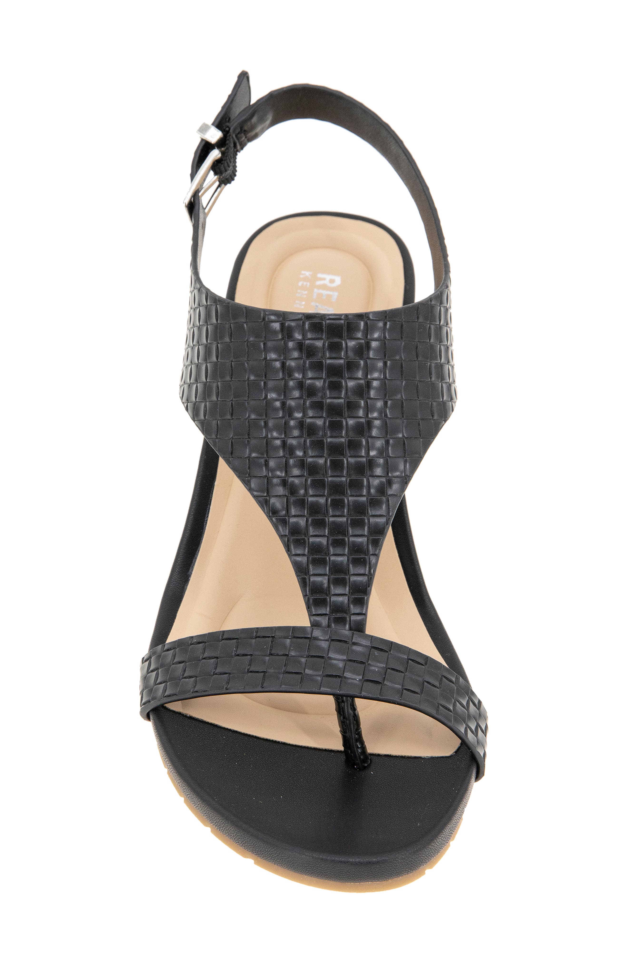 Reaction Kenneth Cole Greatly Platform Wedge Sandal, Alternate, color, Black Woven