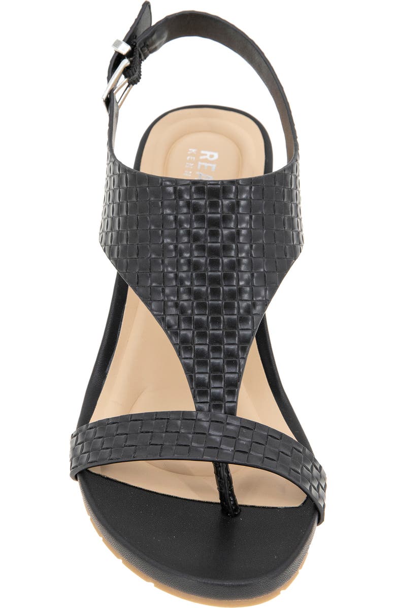 Reaction Kenneth Cole Greatly Platform Wedge Sandal, Alternate, color, Black Woven