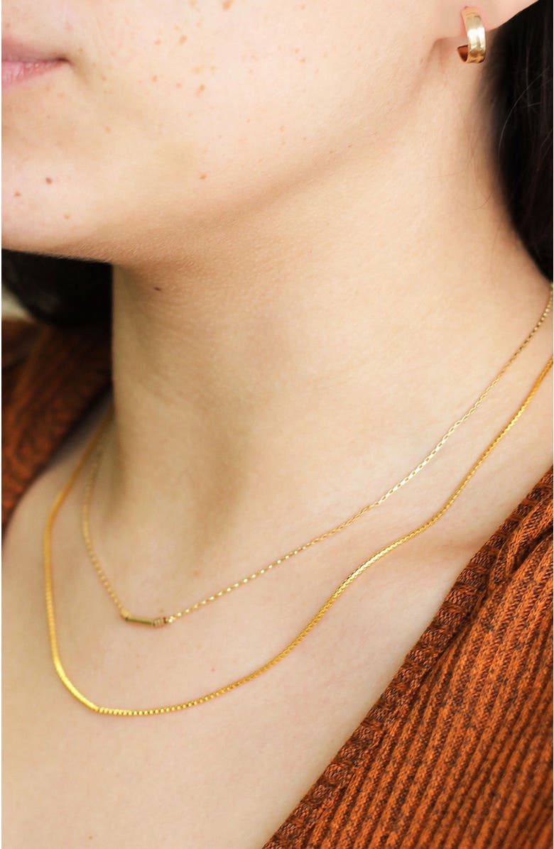 Gwen Beloti Geo Charm Necklace, Alternate, color, Gold