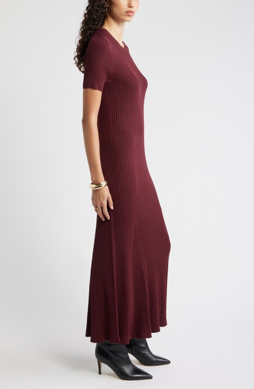 Nordstrom Rib Knit Dress In Burgundy