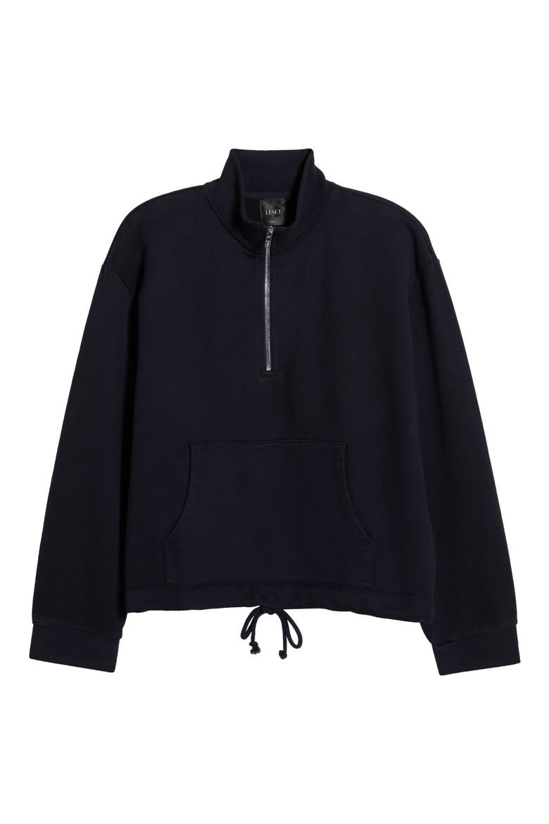 Jamie Cotton Quarter Zip Pullover, Main, color, MIDNIGHT