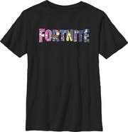 FORTNITE Boy's Fortnite Classic Logo Character Fill  Graphic T-Shirt