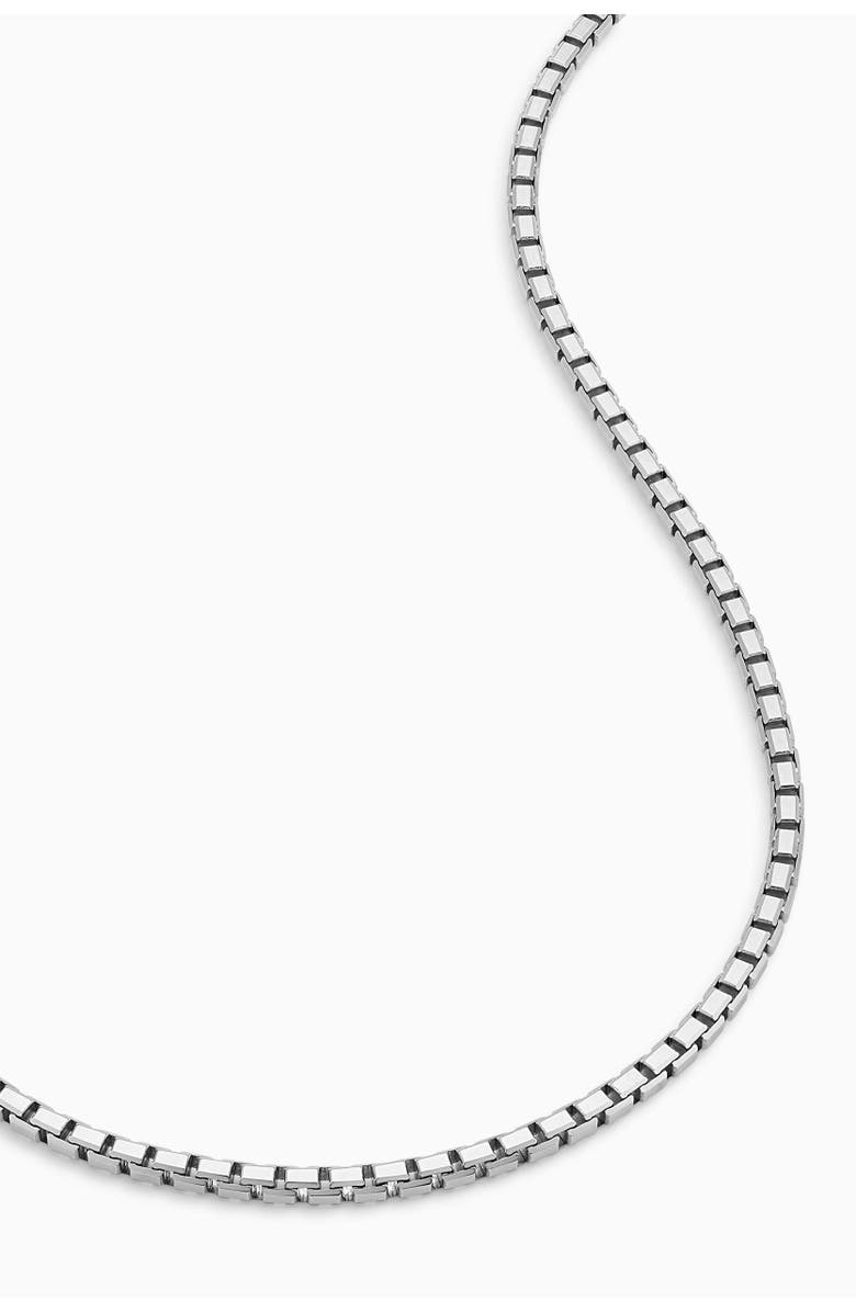 Oradina The Edge Box Link Chain in Sterling Silver, Alternate, color, Silver