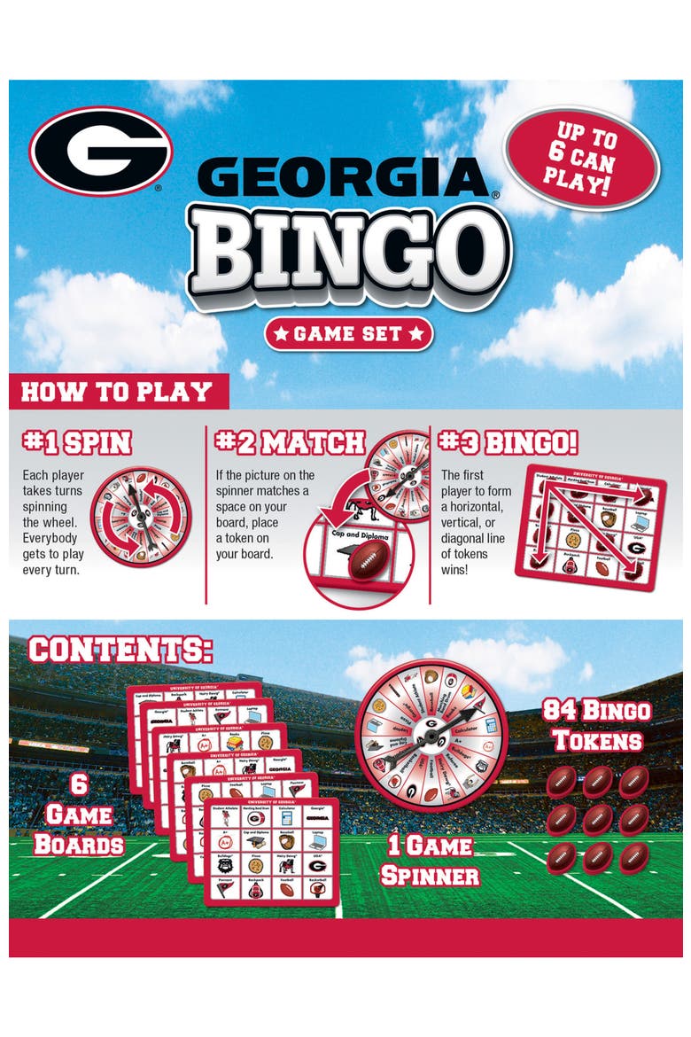 Georgia Bulldogs NCAA Bingo Game, Alternate, color, Multicolor