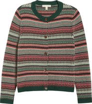 Seasalt Cornwall Percella Cove Fair Isle Merino Wool Blend Cardigan