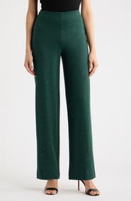 Anne Klein Embellished Hollywood Waist Pull-On Straight Leg Pants