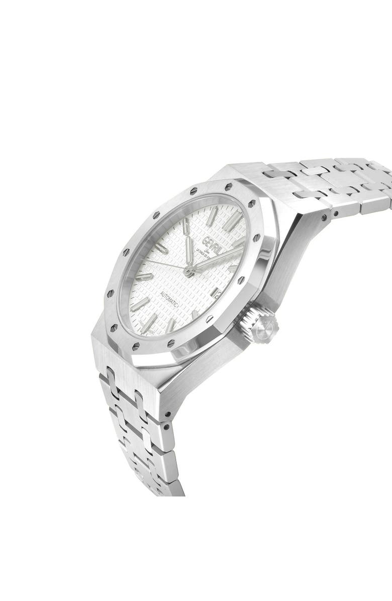 GEVRIL Gotham Automatic Bracelet Watch, 41mm, Alternate, color, Silver