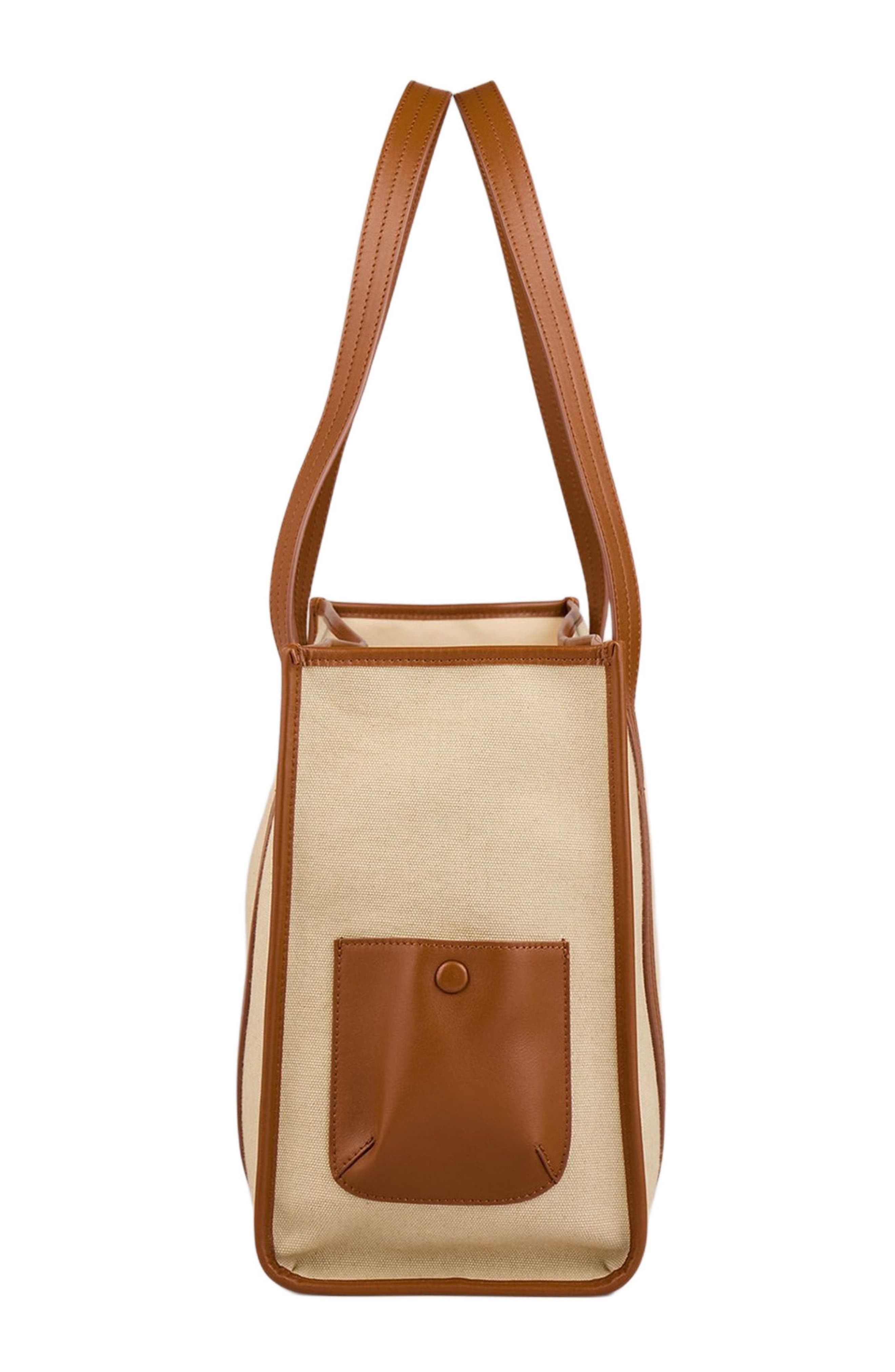 SANDRO Canvas tote bag, Alternate, color, 