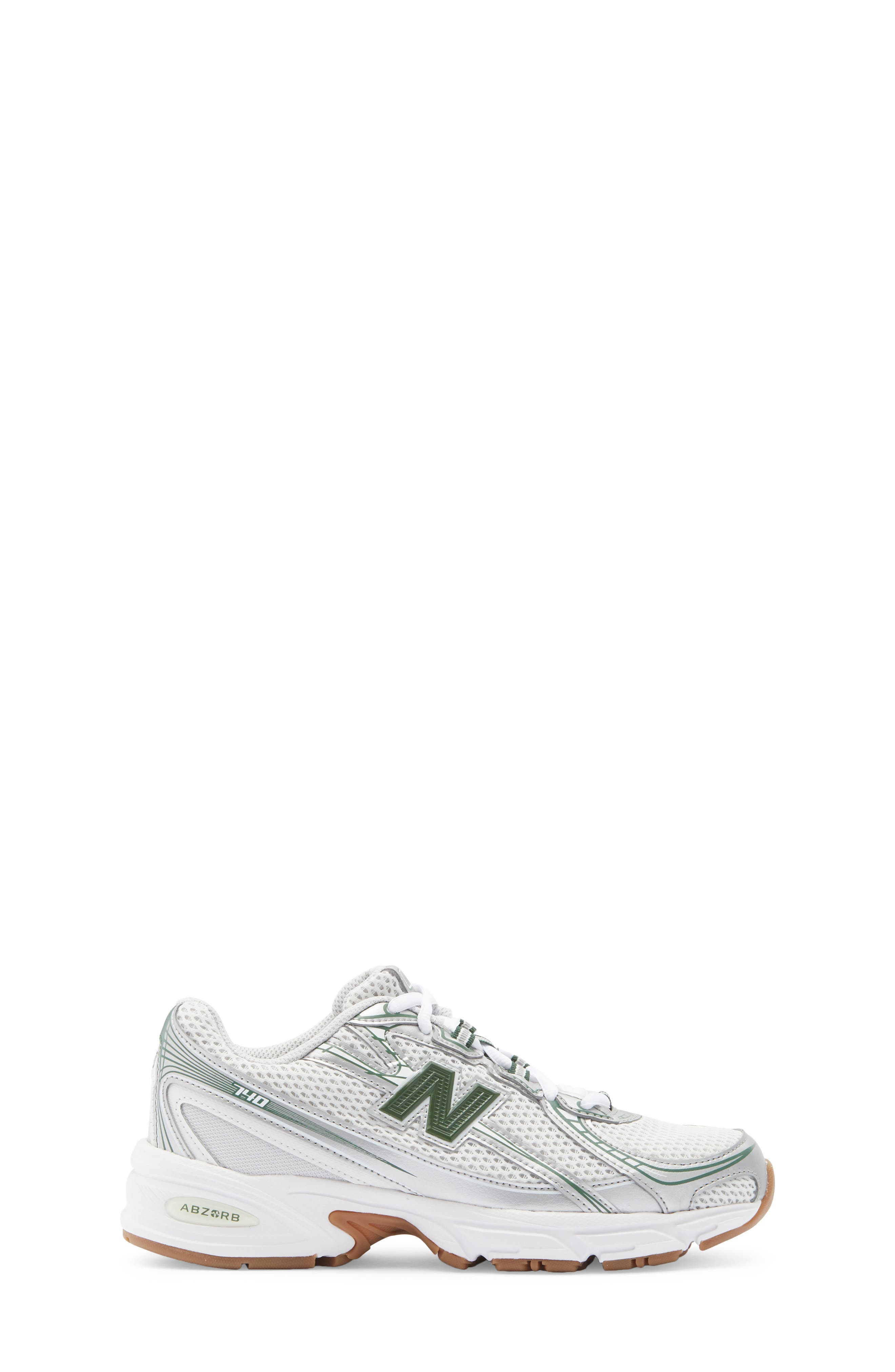 New Balance Kids' 740 Sneaker, Alternate, color, Silver Metallic/ Alpine Green