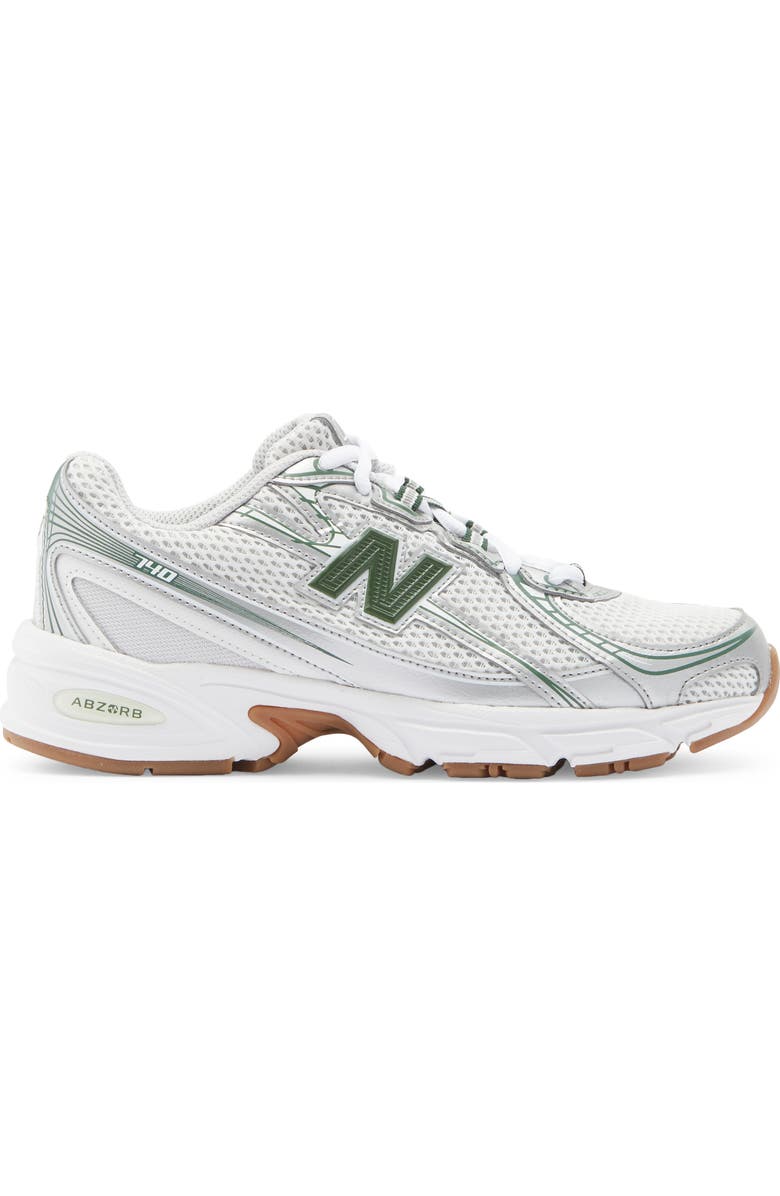 New Balance Kids' 740 Sneaker, Alternate, color, Silver Metallic/ Alpine Green