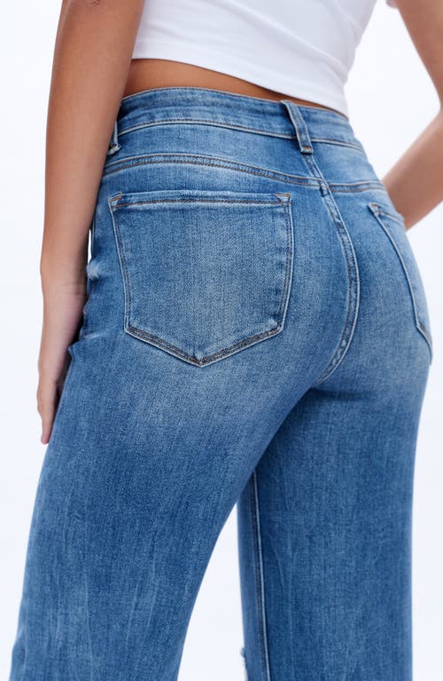 Bayeas Distressed High Waist Wide Leg Jeans