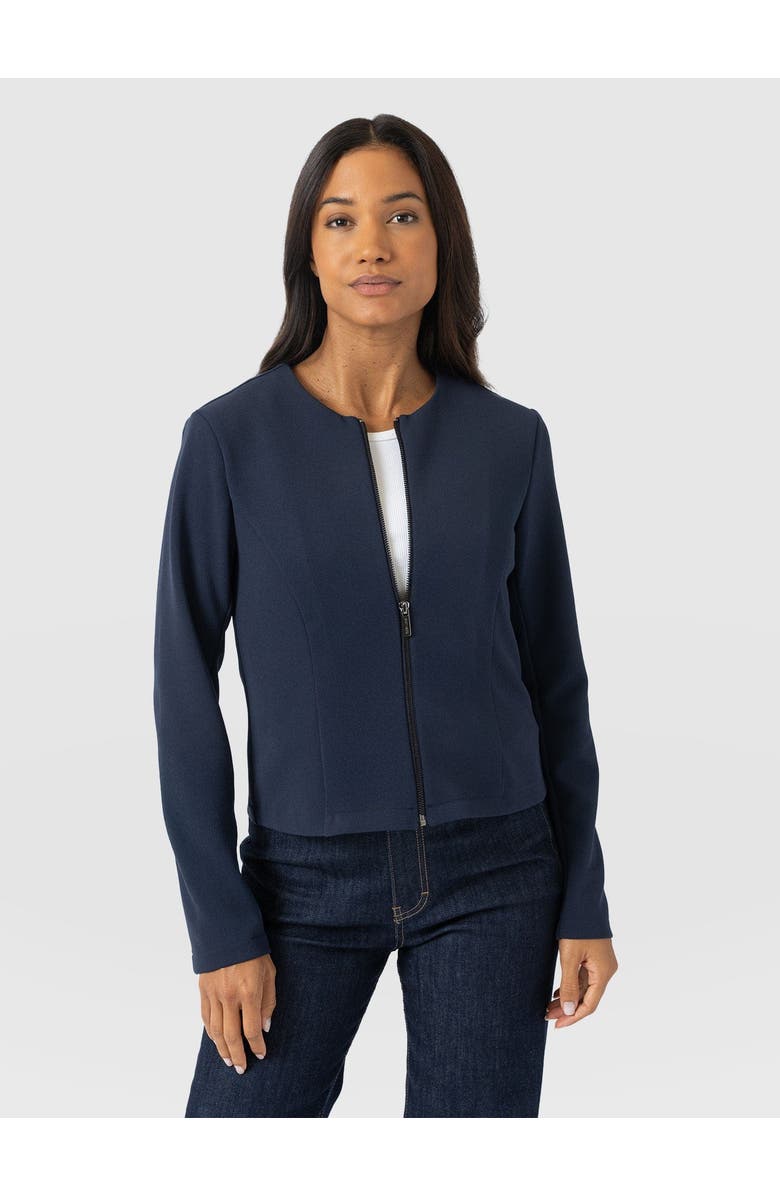 Saint + Sofia Florence Jacket, Main, color, Navy