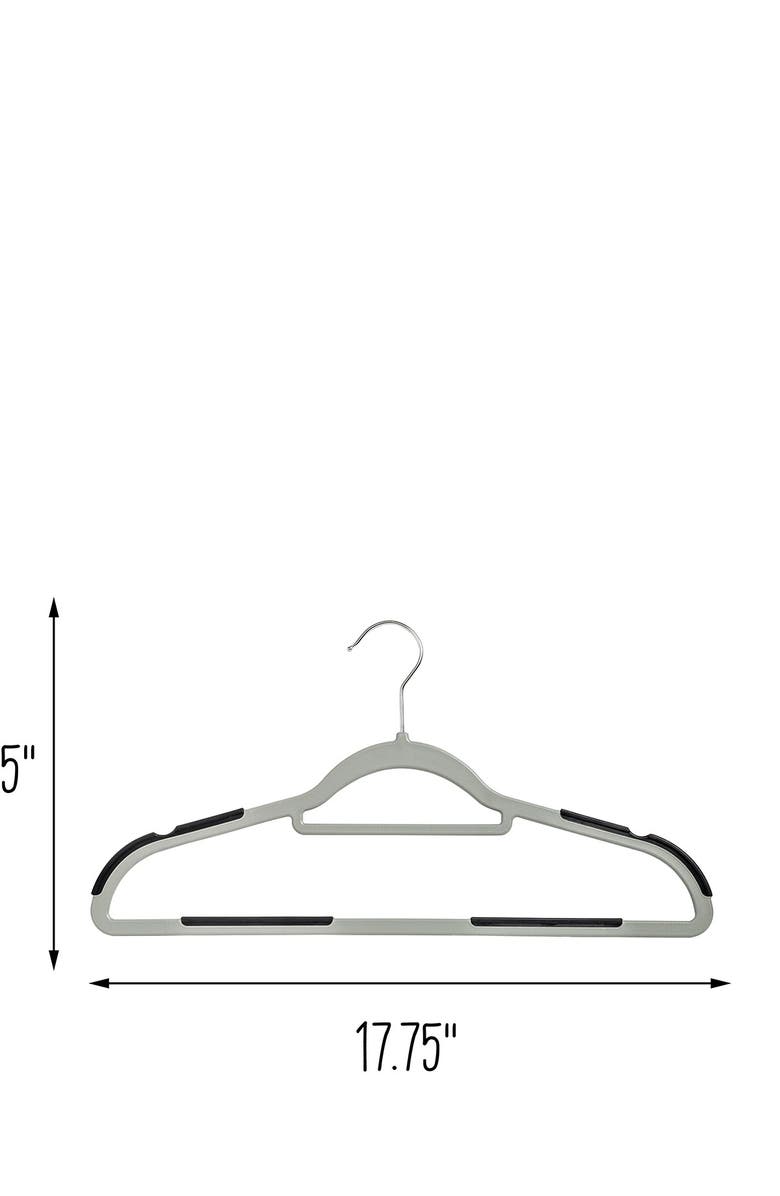 HONEY-CAN-DO Rubber Grip No-Slip Plastic Hangers - Pack of 50, Alternate, color, 