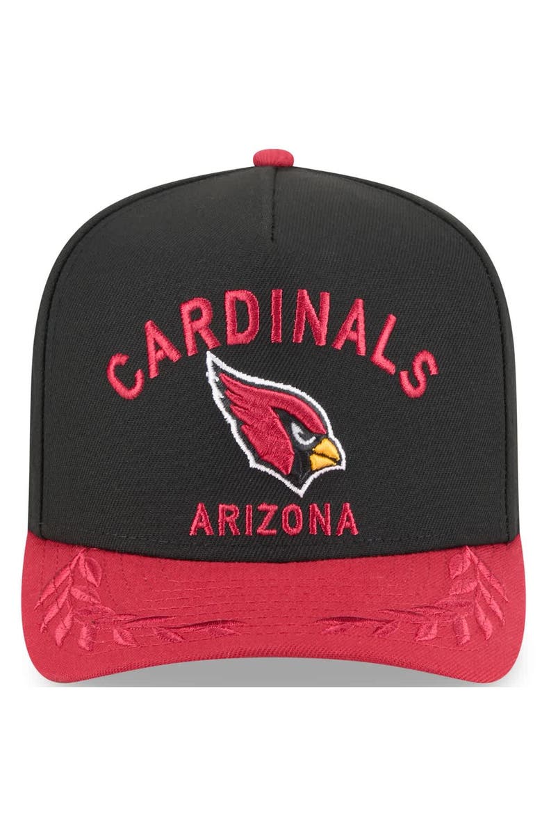 New Era Men's New Era Black/Cardinal Arizona Cardinals 2025 NFL Draft A-Frame 9FIFTY Snapback Hat, Alternate, color, Black