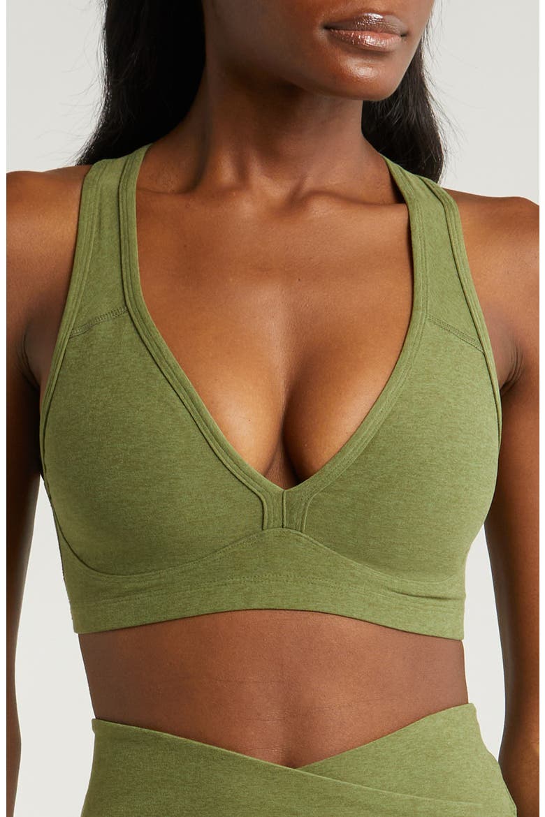 Lift Your Spirits Sports Bra, Main, color, MOSS GREEN HEATHER