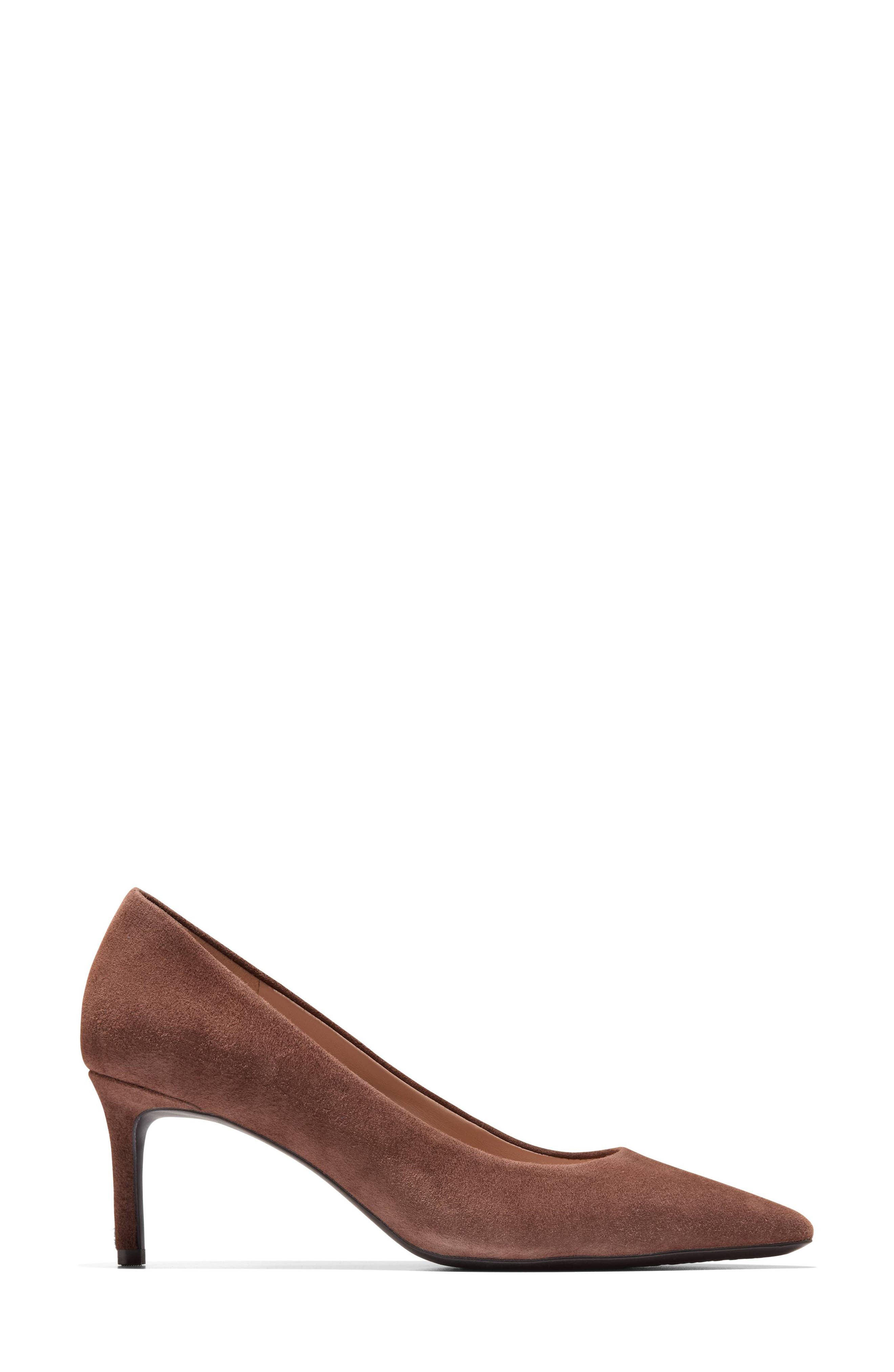 The Go-To Janey Pointed Toe Pump, Alternate, color, FONDUE FUDGE SUEDE