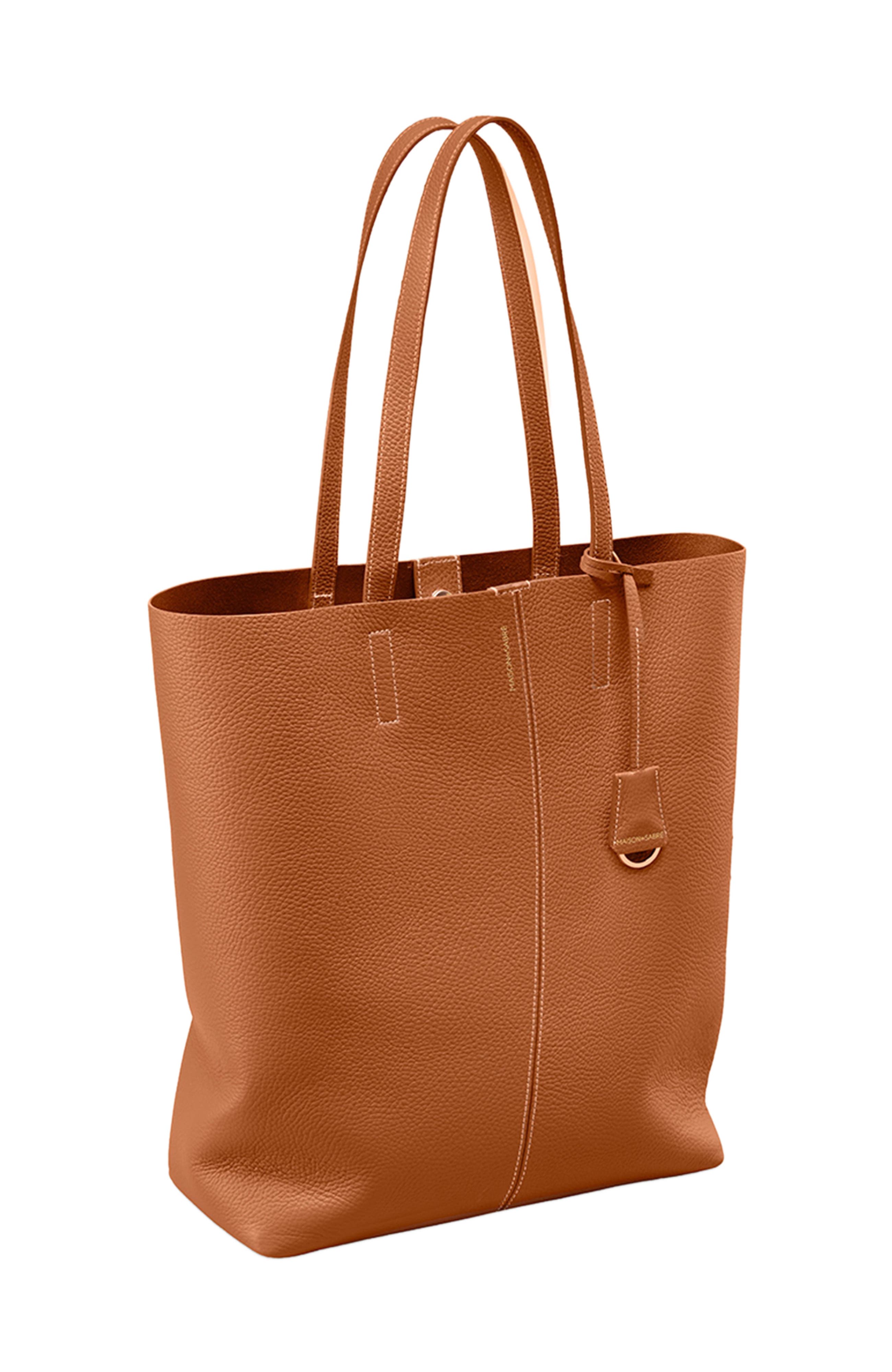 MAISON de SABRÉ Tall Leather Soft Tote, Alternate, color, Pecan Nude