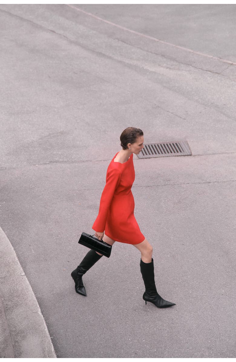 H&M Hourglass Dress, Alternate, color, Red