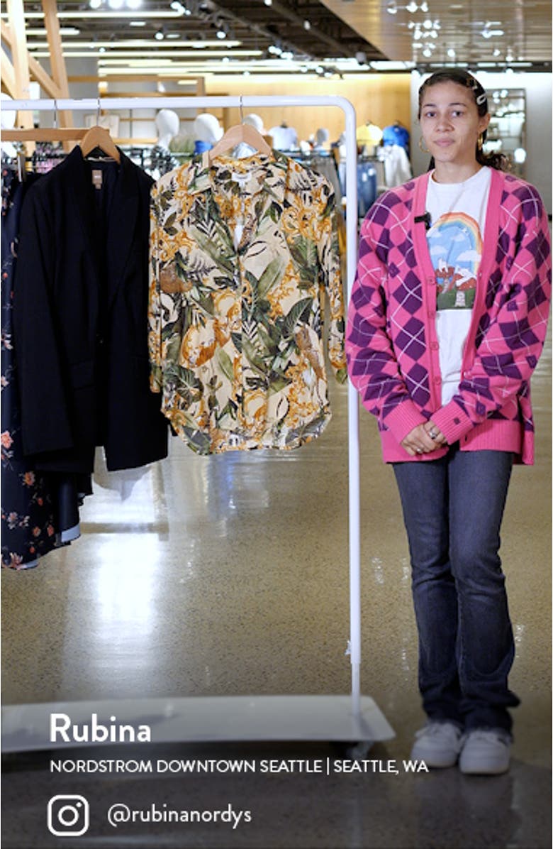 Camille Print Button-Up Shirt, sales video thumbnail