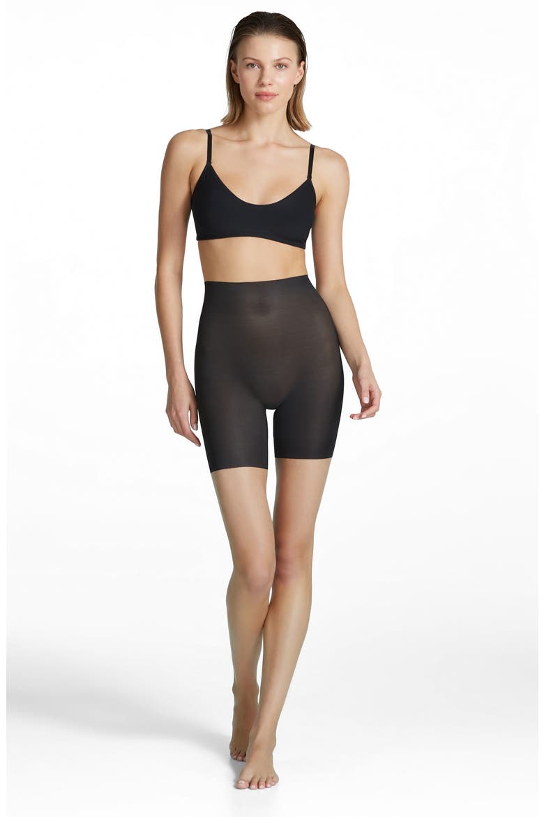 Featherlight Control High Waist Shaping Shorts, Alternate, color, BLACK
