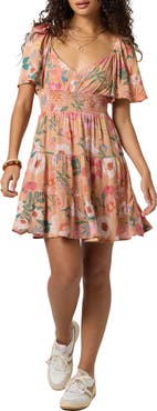 O'Neill Layken Camella Floral Tiered Minidress