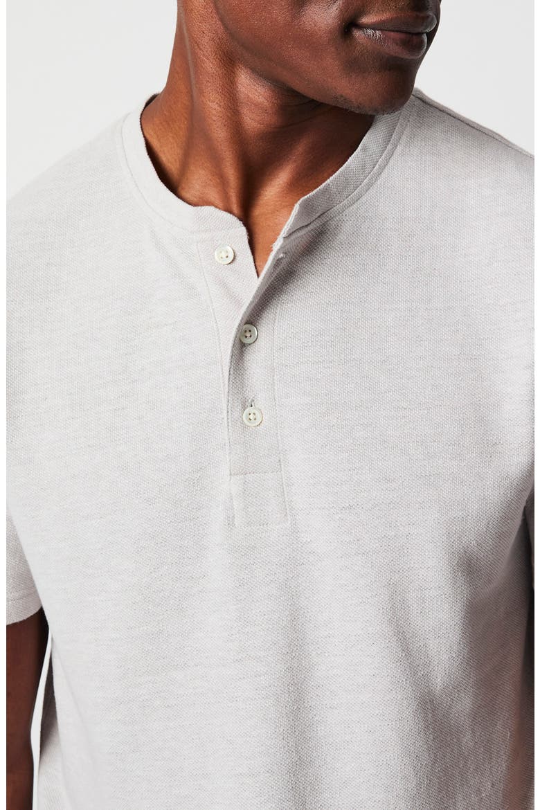 Short Sleeve Hemp & Cotton Henley, Alternate, color, SILVER