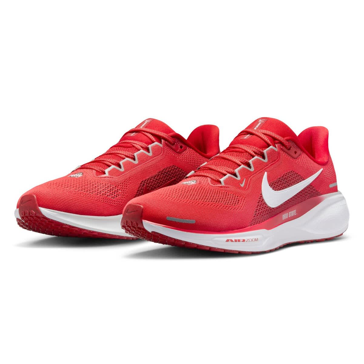 Nike Unisex Nike Scarlet Ohio State Buckeyes Zoom Pegasus 41 Running Shoes, Alternate, color, 