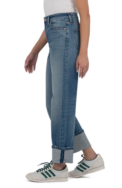 Kut From The Kloth Sienna High Rise Wide Leg In Medium Base Wash In Cuddle