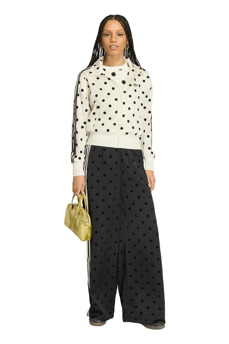 Firebird Polka Dot Satin Track Jacket, Alternate, color, OWHITE