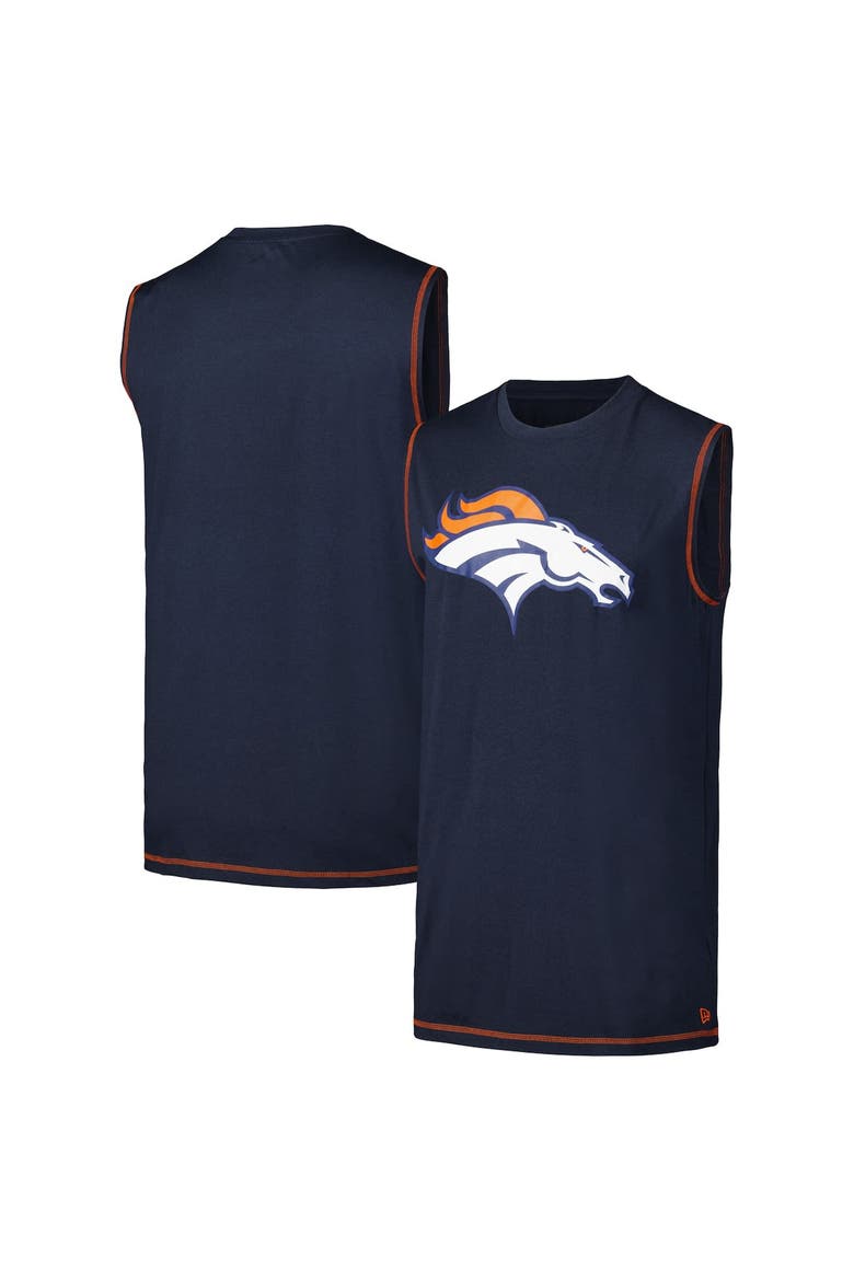 Men's New Era Navy Denver Broncos Tank Top, Main, color, Navy