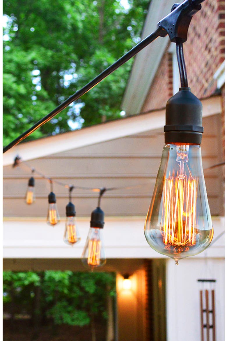 Ambience Vintage Outdoor Hanging Lights, Alternate, color, BLACK