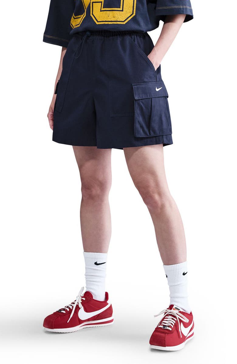 Nike Sportswear Loose Fit 5-Inch Cargo Shorts, Main, color, Midnight Navy/ Sail